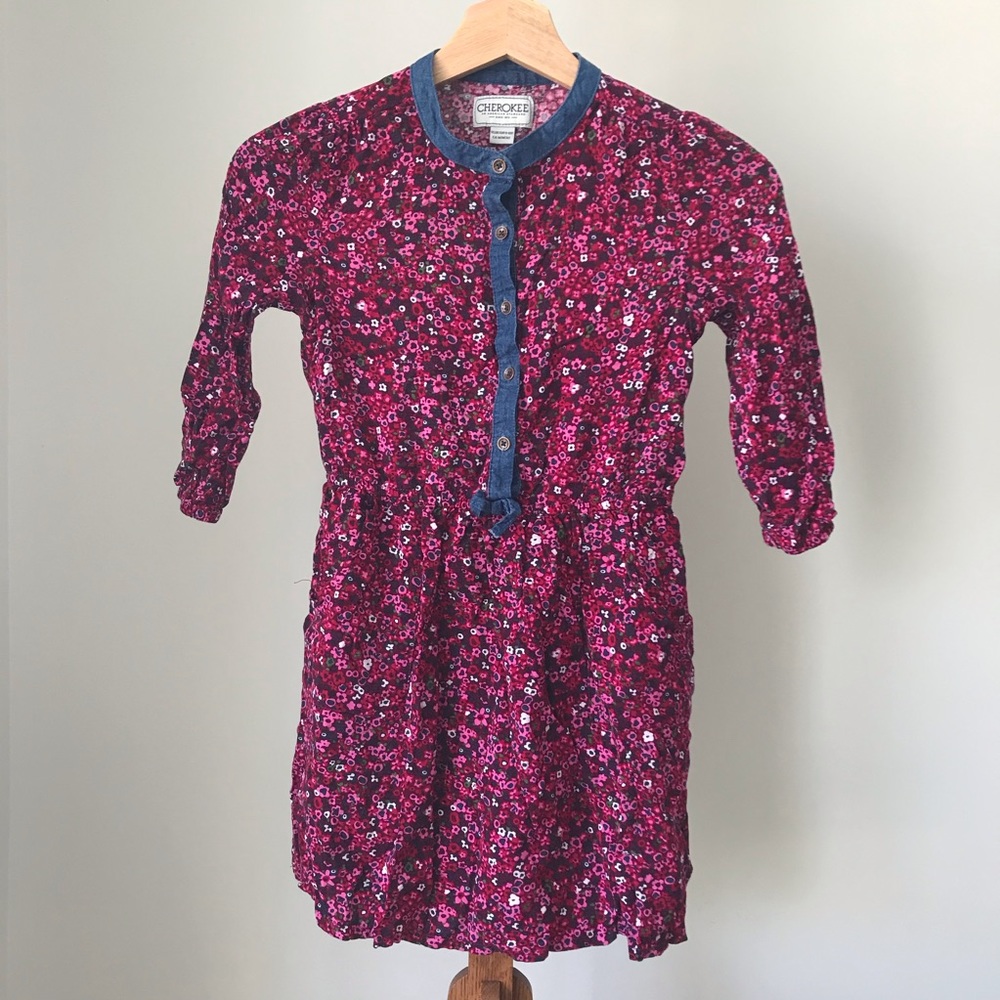 Cherokee Pink/denim tunic, girl's size 10, medium